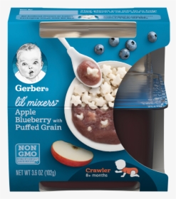 Apple Blueberry With Puffed Grain - Gerber Lil Mixers Apple Blueberry, HD Png Download, Transparent PNG