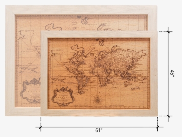 Wood Map Wall Decor / Large - Plywood, HD Png Download, Transparent PNG