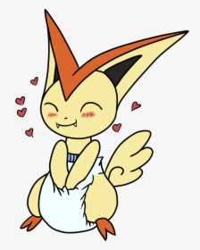 [ink, By Mewzy148] Victini Loves Diapers - Pokemon Victini In Diapers, HD Png Download, Transparent PNG