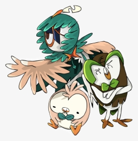 Rowlet Dartrix And Decidueye, HD Png Download, Transparent PNG