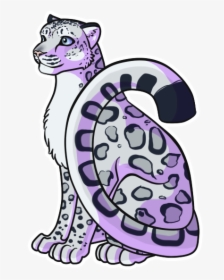 Snow Car Clipart Png Royalty Free Stock Snow Leopard - Cartoon Snow Leopard Drawing, Transparent Png, Transparent PNG
