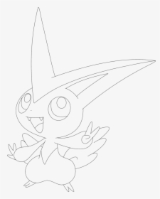 Pokemon Lineart Victini For Free Download - Line Art, HD Png Download, Transparent PNG