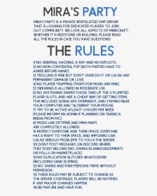 Rules For A Minecraft Realm, HD Png Download, Transparent PNG