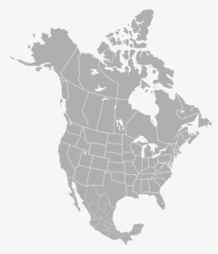 Filenorth America Blank Range Mappng North America - United State Of Canada, Transparent Png, Transparent PNG