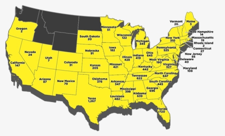 Map Of All Dollar General Stores, HD Png Download, Transparent PNG