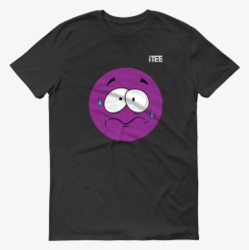 Crying Smiley Lightweight Fashion Short Sleeve T Shirt - T-shirt, HD Png Download, Transparent PNG