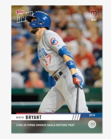 Mlb Topps Now® Card - Kris Bryant Walk Off Marlins 2019, HD Png Download, Transparent PNG
