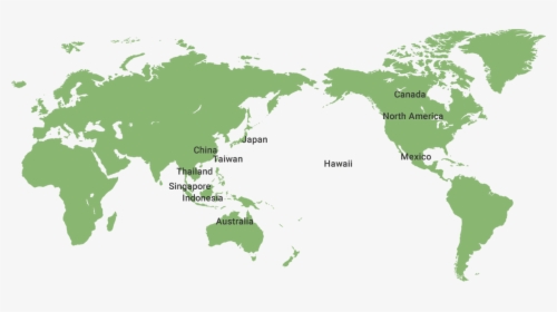 Global Map - World Map America Japan, HD Png Download, Transparent PNG