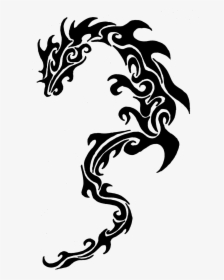 Tribal Dragon Design Black And White - Tribal Dragon's, HD Png Download, Transparent PNG