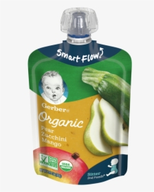 Gerber Organic 2nd Foods Pear Zucchini Mango - Gerber Pouch, HD Png Download, Transparent PNG