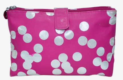 Women S Pink Travel Makeup Bag With Dots Pattern - Shoulder Bag, HD Png Download, Transparent PNG