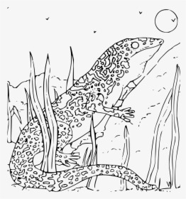 Monitor Lizard Coloring Page, HD Png Download, Transparent PNG