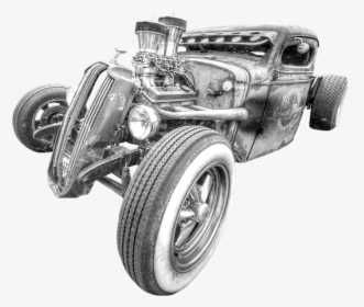 Black And White Rat Rod, HD Png Download, Transparent PNG