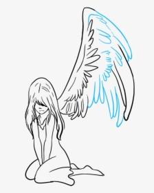How To Draw Fallen Angel - Draw A Fallen Angel, HD Png Download, Transparent PNG