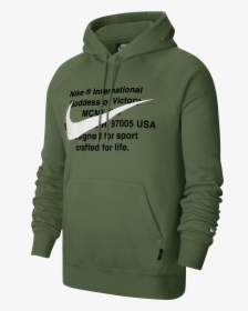 Nike Apparel Nike Sportswear Swoosh Pullover Hoodie - Nike Tech Fleece Army Red, HD Png Download, Transparent PNG