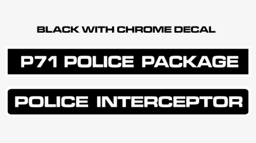 Police Interceptor Decals Logo Black And White - Police Interceptor Logo Png, Transparent Png, Transparent PNG