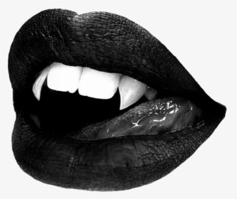 #lips #black #vampire #spooky #halloween #pngs #png - Tongue, Transparent Png, Transparent PNG