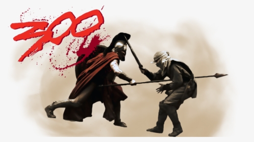 300 Movie Png - Stabbed With Sword Pose, Transparent Png, Transparent PNG