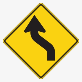 Left Turn Ahead Sign, HD Png Download, Transparent PNG