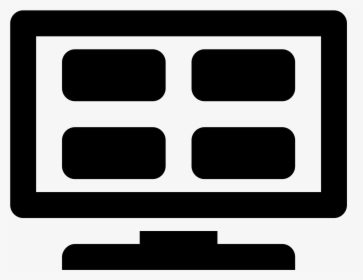 It S A Tv Four Small Box S On One Big Square - Tv Channels Free Icon, HD Png Download, Transparent PNG