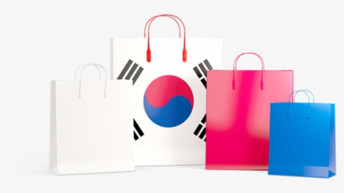 Shopping Bags With Flag - South Korea Flag, HD Png Download, Transparent PNG