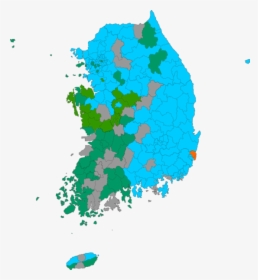 Republic Of Korea Local Election 2002 Results Map - Leftist In South Korea, HD Png Download, Transparent PNG