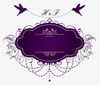 Wedding Purple Border Design, HD Png Download, Transparent PNG