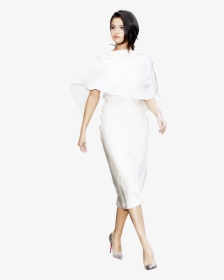 Selena Gomez White Dress Png Image - Selena Gomez In A White Dress, Transparent Png, Transparent PNG