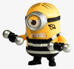 Minion With Dumbbells Transparent - Minions, HD Png Download, Transparent PNG