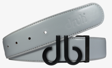 Full Grain Leather Belt In Grey With Matte Black ‘db’ - Belt, HD Png Download, Transparent PNG