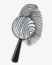 Fingerprints Under The Magnifying Glass - Lupa Y Huella Dactilar, HD Png Download, Transparent PNG