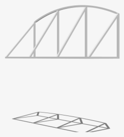 Traditional Rounded Awning Frame Front Right View - Technical Drawing, HD Png Download, Transparent PNG