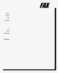 Generic Fax Cover Sheet Template - Fast Relief, HD Png Download, Transparent PNG