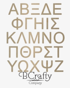 Unfinished Wooden Greek Letters Arial Bcrafty Company - Poster, HD Png Download, Transparent PNG