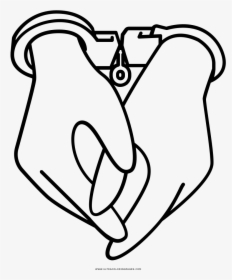 Collection Of Free Handcuffs Drawing Line Download - Easy Hands In Handcuffs Drawing, HD Png Download, Transparent PNG