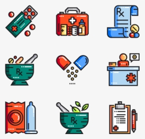 Drugs Clipart Icon - Flat Icon Pharmacy, HD Png Download, Transparent PNG