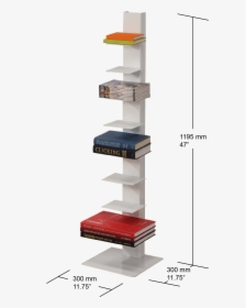 Spine Book Tower 8 Shelf - Shelf, HD Png Download, Transparent PNG