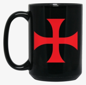 Knights Templar Cross Black Mug 15oz - Love You To The Moon And Back Pikachu, HD Png Download, Transparent PNG