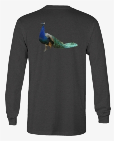 Long Sleeve Tshirt Peacock Feathers Shirt For Men Or - T-shirt, HD Png Download, Transparent PNG