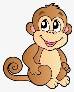 Monkey Cartoon Drawing Illustration - Monkey Clipart No Background, HD Png Download, Transparent PNG