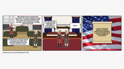 Strong Federal Government Png - Alexander Hamilton And Thomas Jefferson Comics, Transparent Png, Transparent PNG
