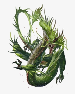 #mq #green #dragon #dragons #fantasy - Chinese Dragon Fantasy Art, HD Png Download, Transparent PNG