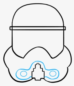How To Draw Stormtrooper Helmet - Stormtrooper Helmet Draw, HD Png Download, Transparent PNG