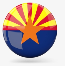 Glossy Round Icon - Arizona Flag Icon, HD Png Download, Transparent PNG