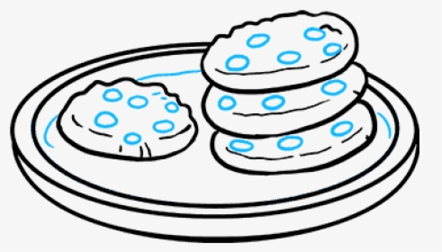 Biscuit Drawing Plate Cookie - Draw A Plate Of Cookies, HD Png Download, Transparent PNG