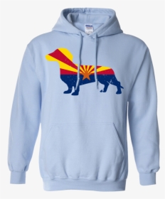Dachshund Arizona Flag Pullover Hoodie 8 Oz - Light Blue Fila Hoodie, HD Png Download, Transparent PNG
