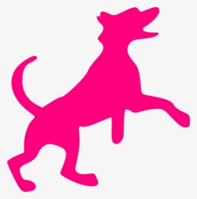 Pink Dog Clipart Jpg Black And White Download Pink - Pink Dog Clipart, HD Png Download, Transparent PNG