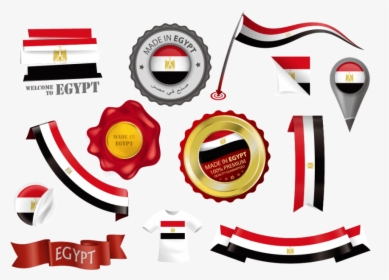 Free Png Download Egyptian Flag And National Emblem - Waving Egyptian Flag Png, Transparent Png, Transparent PNG