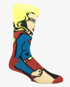 Dc Comics Super Girl 360 Superhero Socks - Superhero Sock Transparent Files, HD Png Download, Transparent PNG