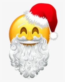 #santa #christmas #emoji #love #santahat ❄christmas - Santa Claus Beard Png, Transparent Png, Transparent PNG